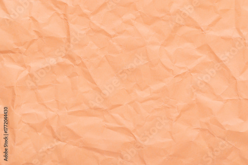 Wallpaper Mural Peach pink color abstract texture of crumpled paper, empty background with wrinkles for overlay Torontodigital.ca