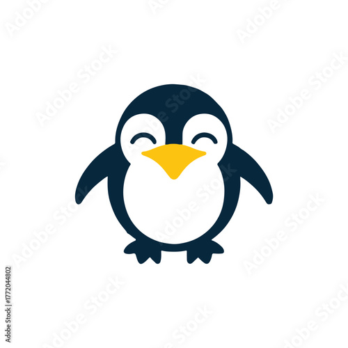 penguin clipart vector file beak flipper silhouette for branding
