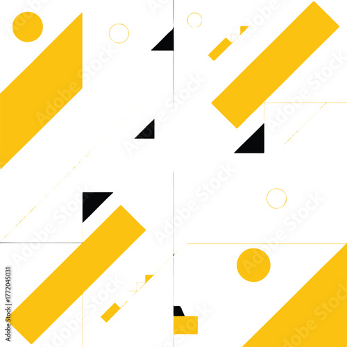 abstract geometric x motif diagonal yellow bars black accents symmetrical