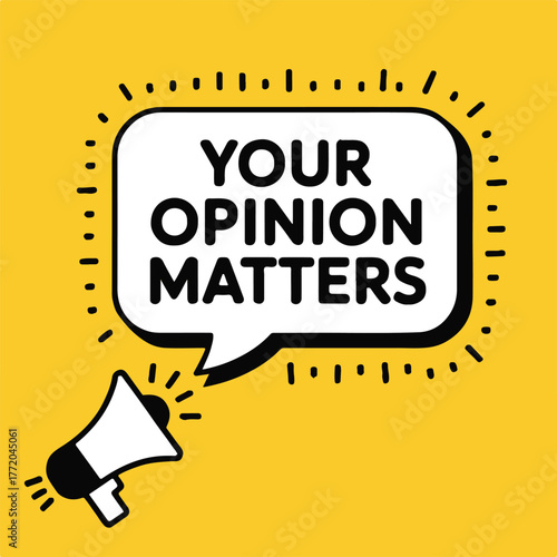 opinion matters speech bubble megaphone feedback icon