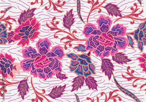 Batik Indonesian: is a technique of wax-resist dyeing applied to whole cloth, or cloth made using this technique originated from Indonesia.