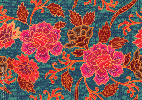 Batik Indonesian: is a technique of wax-resist dyeing applied to whole cloth, or cloth made using this technique originated from Indonesia.