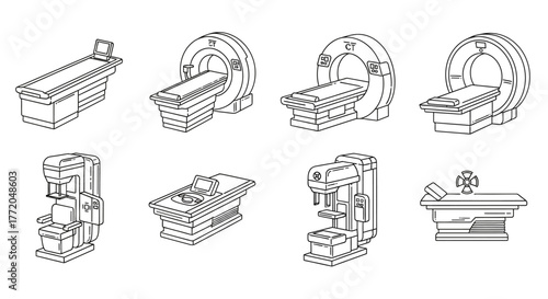medical imaging equipment medical scan devices for precise healthcare diagnostics in a modern clinic used for disease detection and treatment plans.