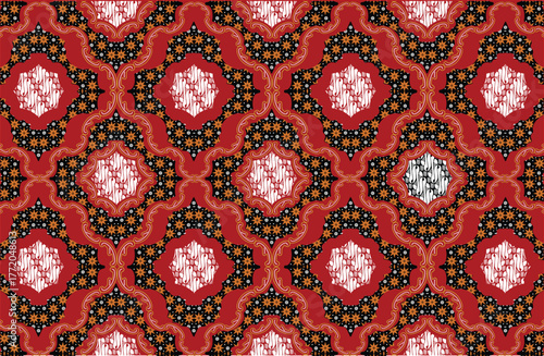 Batik Indonesian: is a technique of wax-resist dyeing applied to whole cloth, or cloth made using this technique originated from Indonesia.