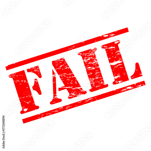 Fail, red rubber stamp vector