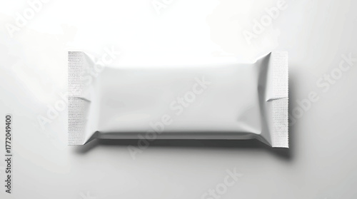 Blank white snack bar wrapper mockup product packaging design template