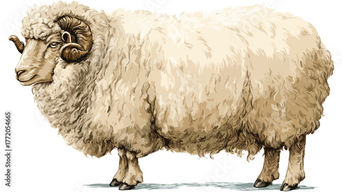 sheep isolated on a white background