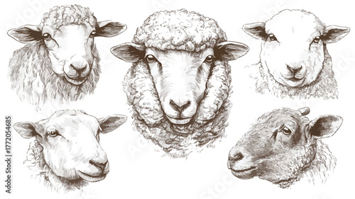 Diverse Sheep with Unique Facial Expressions and Face Vectors