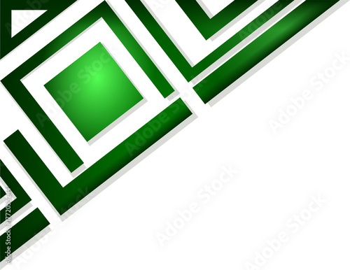 elegant certificate border. abstract green gradient squares.