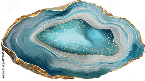 Elegant Stone Digital Art on White Background Vector Illustration