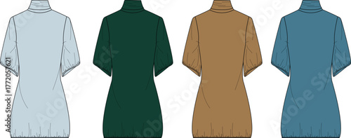 Fashionable Turtleneck Mini Dress Set Stylish & Versatile Outfits for All Occasions