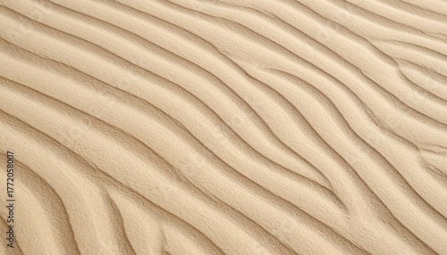 Fototapeta Naklejka Na Ścianę i Meble -  Warm Beige Sand Ripples Texture Background
