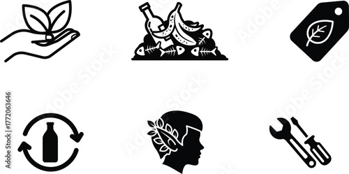 Eco Friendly and Sustainability Symbols Collection for Environmental Awareness Promotion