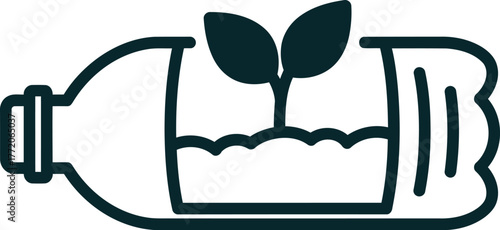 Creative reuse of plastic bottle recycle for growing small plants