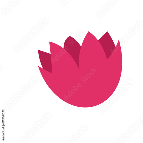 Stylized pink lotus flower, symbolizing purity and peace — ideal for spa, wellness, or spiritual designs.

