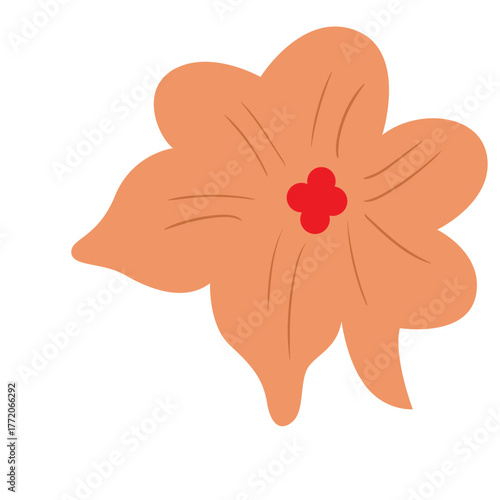 Vibrant orange flower with red center, perfect for bold, warm, or tropical-themed design projects.

