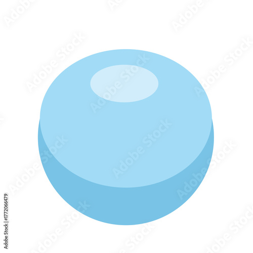 Light blue spherical bloom, soft gradient ideal for modern logos, spa themes, and calming floral design elements.
