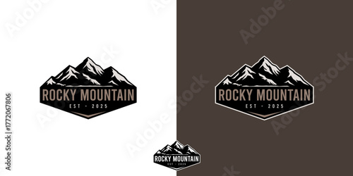 Rocky Mountain emclem vector logo.