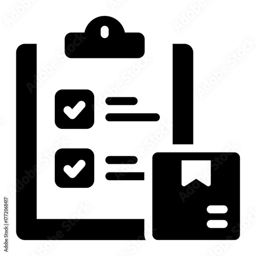 supplier list glyph icon for product sourcing reference