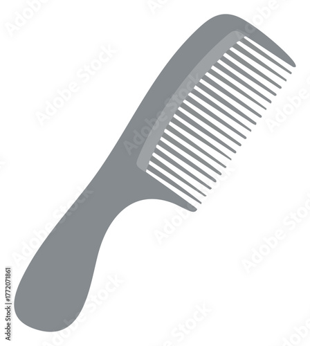 Gray comb isolated on white background