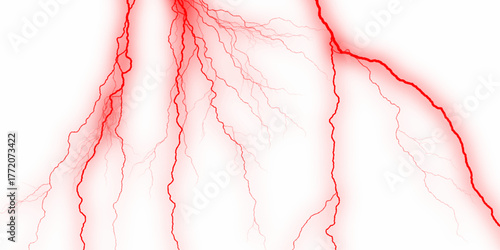 Red, white marble background. Red marble natural pattern for background, abstract natural marble Red and white. Lightning bolt. thunder lighting on white bg. 3d illustration, lightning, storm, 