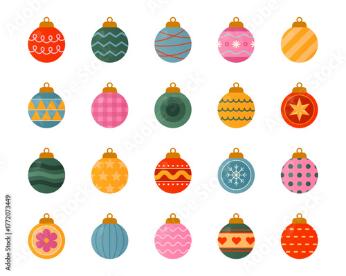 Set of 9 square Christmas gift boxes with ribbons and bows in red, green, pink, and beige. Perfect for festive cards, packaging, digital art, and holiday design projects.