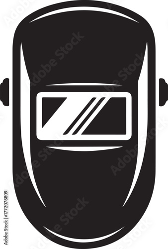 Black welding mask with protective visor protective gear safety equipment