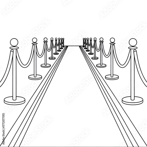 red carpet on white background