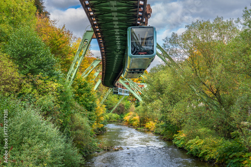 The suspension railway in Wuppertal; North Rhine-Westphalia; Germany