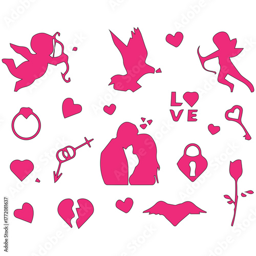 Valentine's Day Symbols Collection