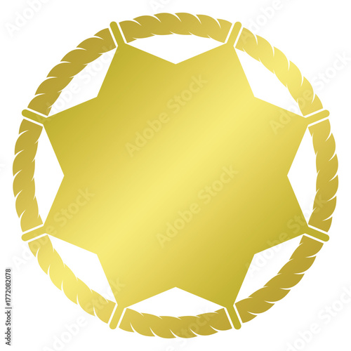 gold circular seal vector.eps