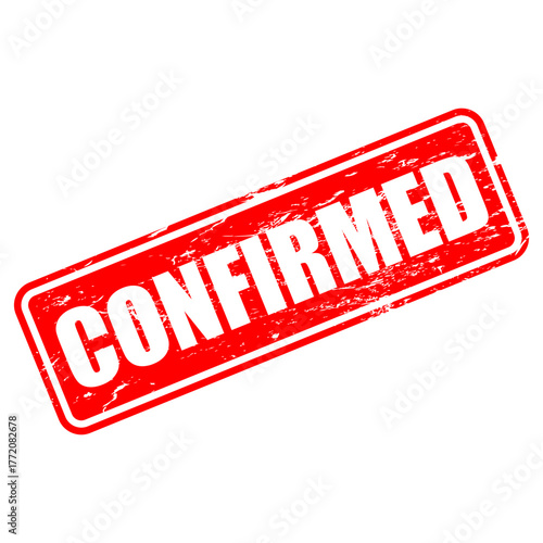 Confirmed, red rubber stamp vector