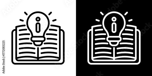 Knowledge Base  Icon Of Line Black And White Style 