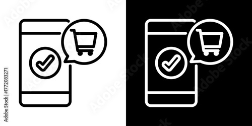Order  Icon Of Line Black And White Style 