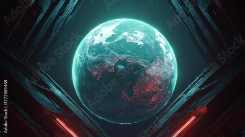 Abstract planet earth graphic