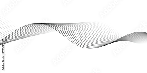 abstract creative black wave line background. blend line design for the banner, poster, cover.