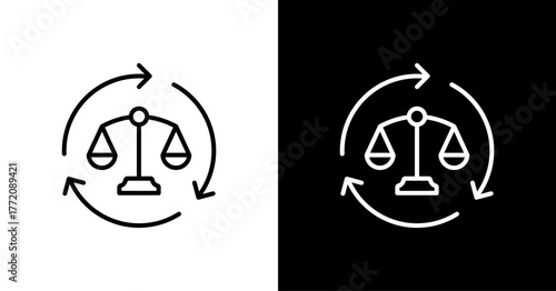 Legal Proceedings White Icon Set Design