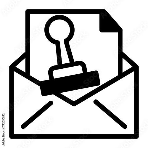 Legal Document Correspondence icon from the Notary icon collection (Mixed Style)