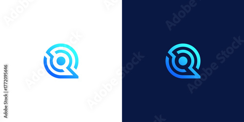 leter q logo design vecktor suitable for direct use in clip art designs, stickers, banners, posters, social media sharing	