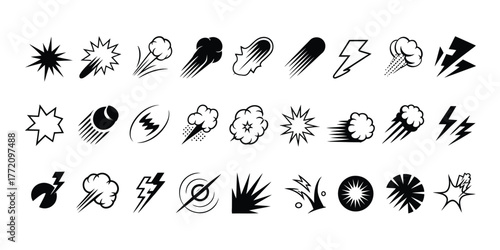 Dynamic motion effects and abstract energy bursts speed impact