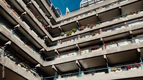 Barbican Estate Terrace Blocks, British Brutalist Architecture, London, England, United Kingdom