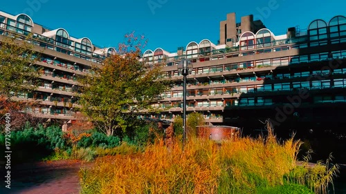Barbican Estate Terrace Blocks, Beech Gardens, British Brutalist Architecture, London, England, United Kingdom