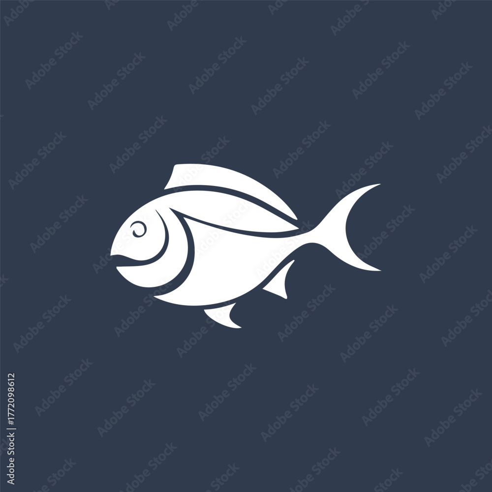 Fototapeta premium Silhouette style minimal puffer fish t-shirt design featuring clean black vector art of a cute puffer fish, perfect for ocean lovers, marine life fans, minimalist fashion enthusiasts, sea creature adm