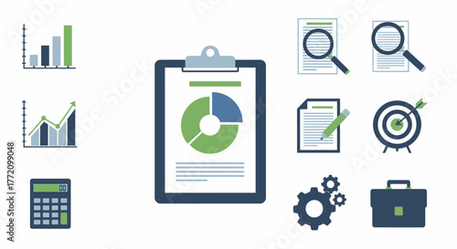 Business Analysis Chart and Document Concept Graphic