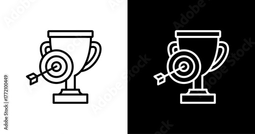 Trophy White Icon Set Design