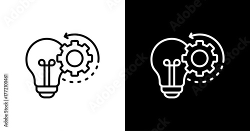 Implementation White Icon Set Design