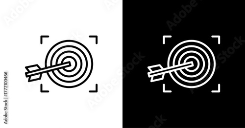 Accuracy White Icon Set Design