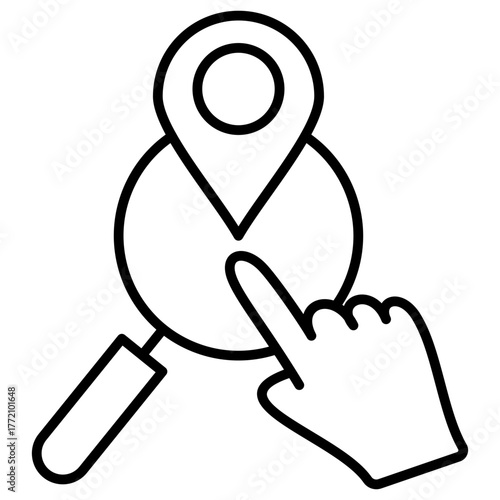 Click Tracking Outline Icon