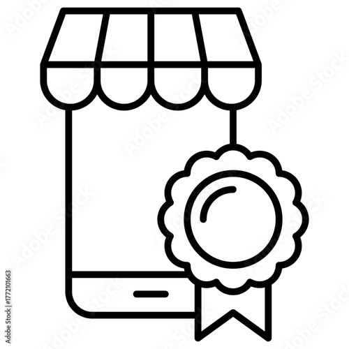 Online Branding Outline Icon