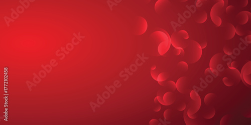 Abstract Red Gradient Background with Bokeh Bubbles | Modern Backdrop for Valentine's Day, Christmas, and Festive Design Projects